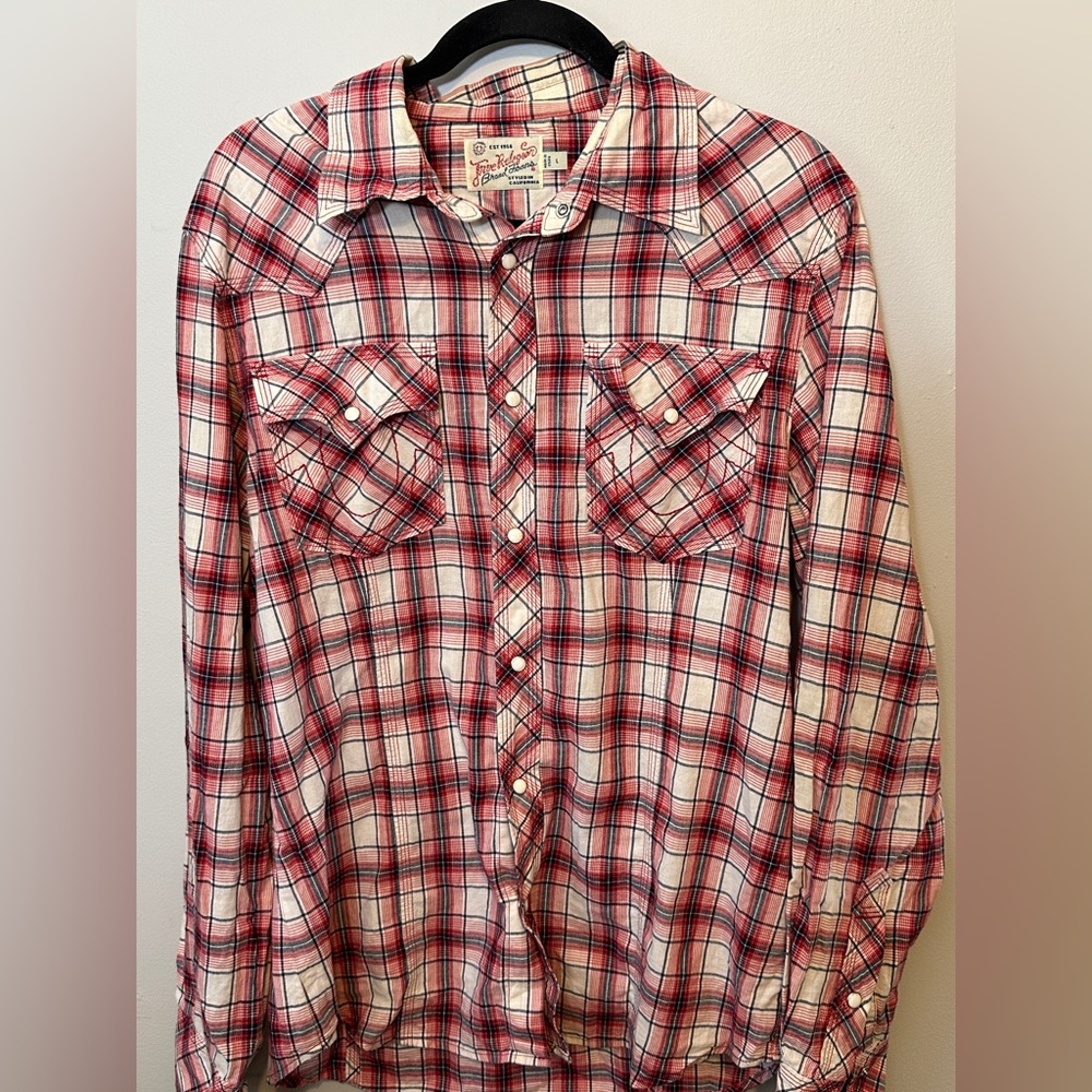 Men’s large true religion pearl snap